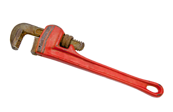 rode pipe wrench - Foto, afbeelding