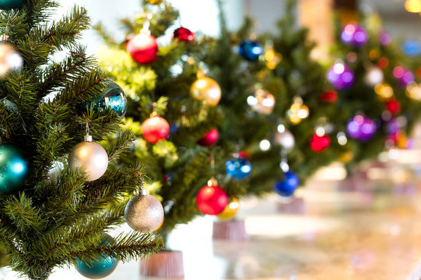 Christmas tree decorations hanging on a Christmas tree - Zdjęcie, obraz