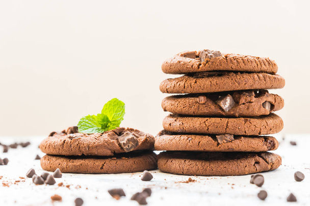 Şekerli tatlı çikolatalı kurabiye ile - Fotoğraf, Görsel