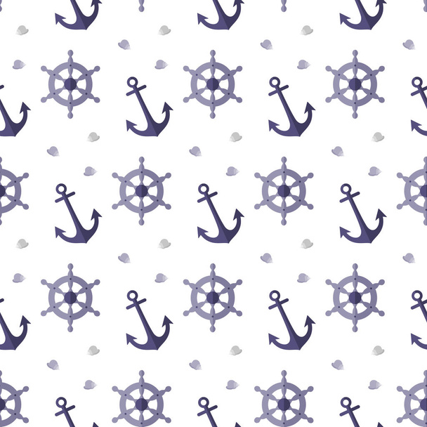 Pattern on the sea theme. - Вектор,изображение