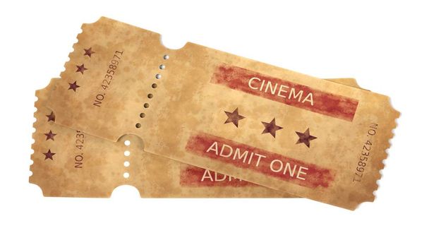 Realistic 3D Render of Cinema Ticket - Photo, Image