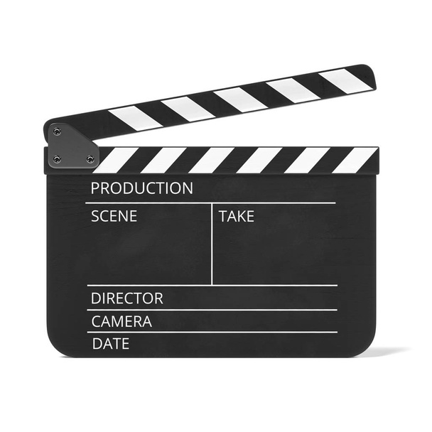 Realistic 3D render of Clapperboard - Photo, Image