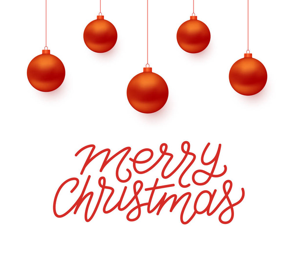 Merry Christmas vector greeting card design - Vector, Imagen