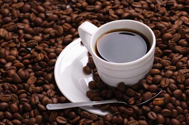 コーヒーとカップ - 写真・画像