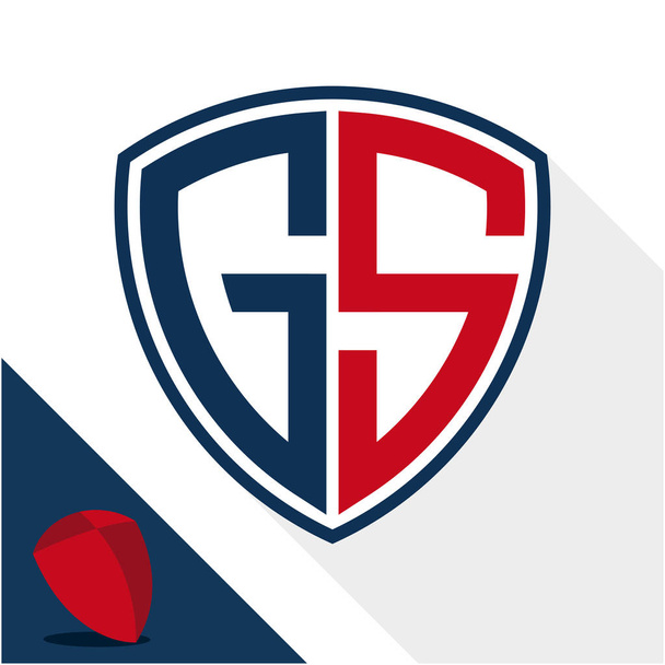 Pictogram logo / schild badge met een combinatie van G & S initialen - Vector, afbeelding