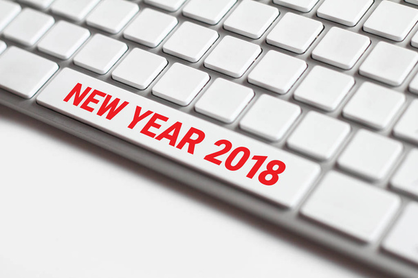Neues Jahr 2018 auf der Tastatur. - Foto, Bild