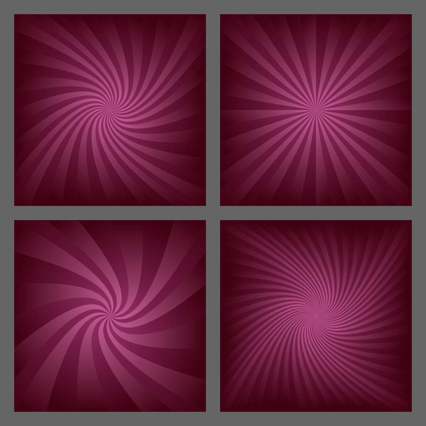 Gradient spiral and ray burst background set - Vektori, kuva