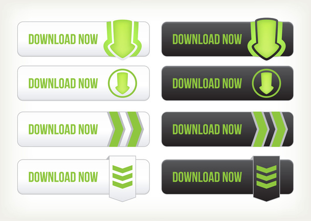 Set of download buttons - Vector, afbeelding