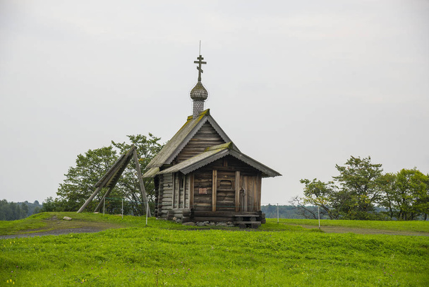 Ξύλινη εκκλησία στο νησί Kizhi στην λίμνη Onega, Ρωσία - Φωτογραφία, εικόνα