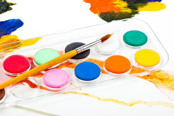Paint brushes isolated on white - Photo, Image