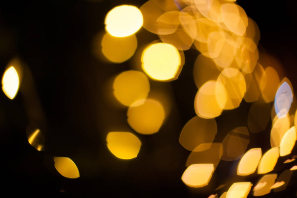 Creative night city defocus lights in Christmas time - Photo, Image