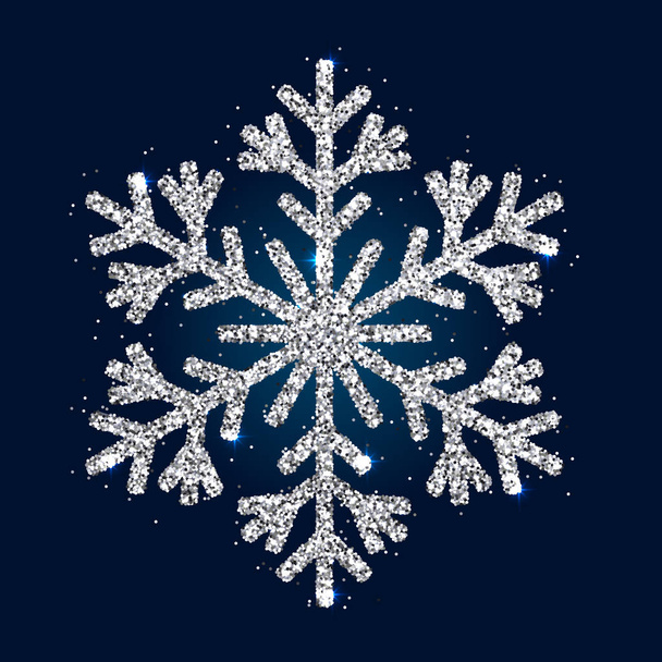 Design-Element stilisierte Weihnachten Zubehör funkelnde Schneeflocke  - Vektor, Bild