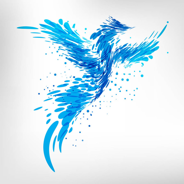 синій фантазії птах
 - Вектор, зображення