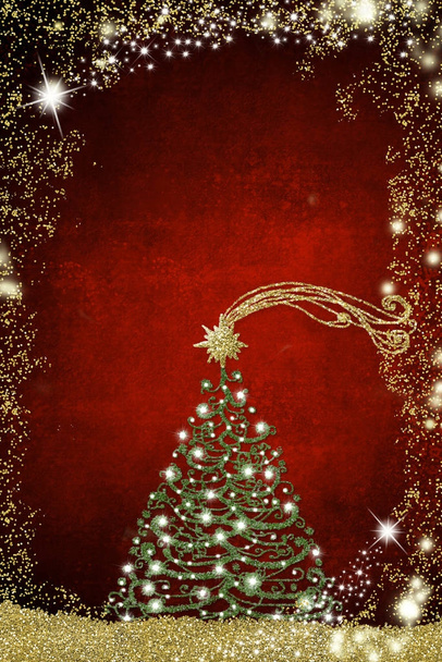 Salutations sapin de Noël, cartes verticales
. - Photo, image