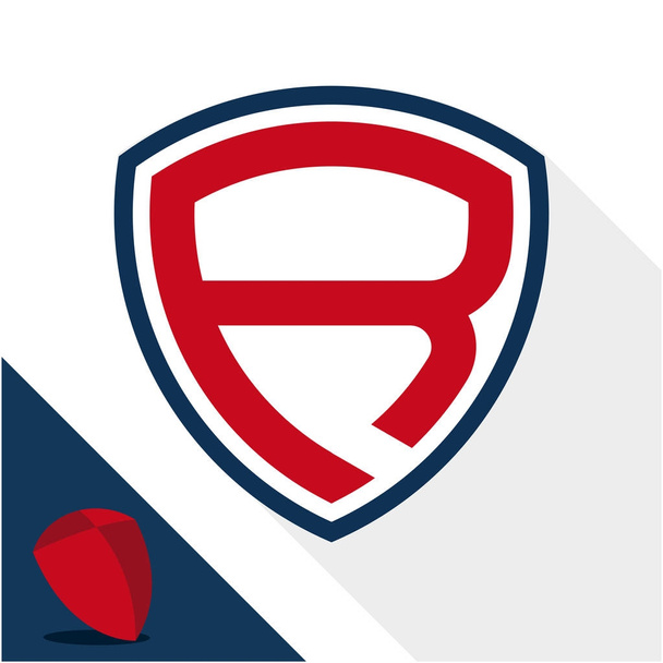 Icona logo / scudo distintivo con una combinazione di lettera R
 - Vettoriali, immagini