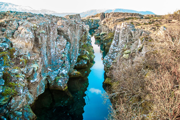 podarowany, płyty tektoniczne spotkanie punkt, Islandia - Zdjęcie, obraz