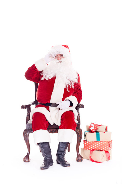Santa Claus in chair - Φωτογραφία, εικόνα