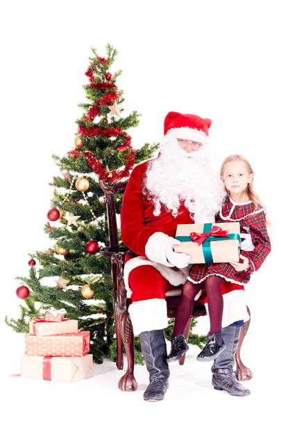 Getting gift from Santa Claus - Φωτογραφία, εικόνα