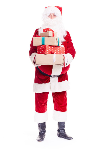 Santa Claus with heap of gifts - Foto, Imagem