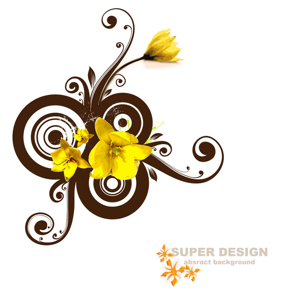 Floral Background - Vetor, Imagem