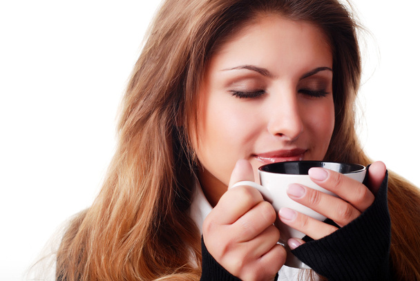 donna con tazza di caffè - Foto, immagini