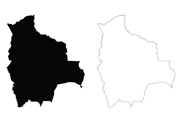 Mapa Boliwii - Wektor, obraz