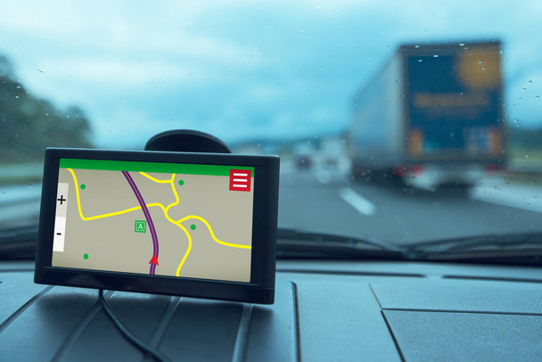 GPS dispositivo de navegação do carro
 - Foto, Imagem