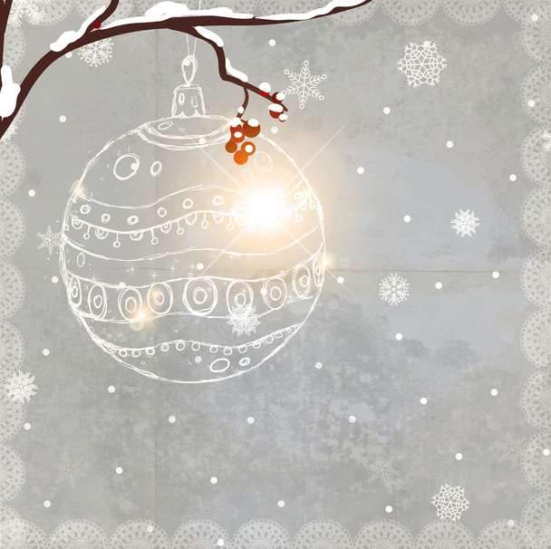 Retro Christmas Card - Вектор,изображение