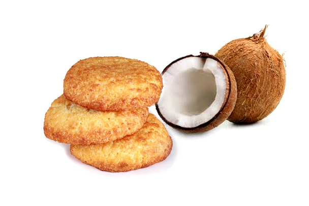 biscuits maison, avec noix de coco isolée sur fond blanc
 - Photo, image