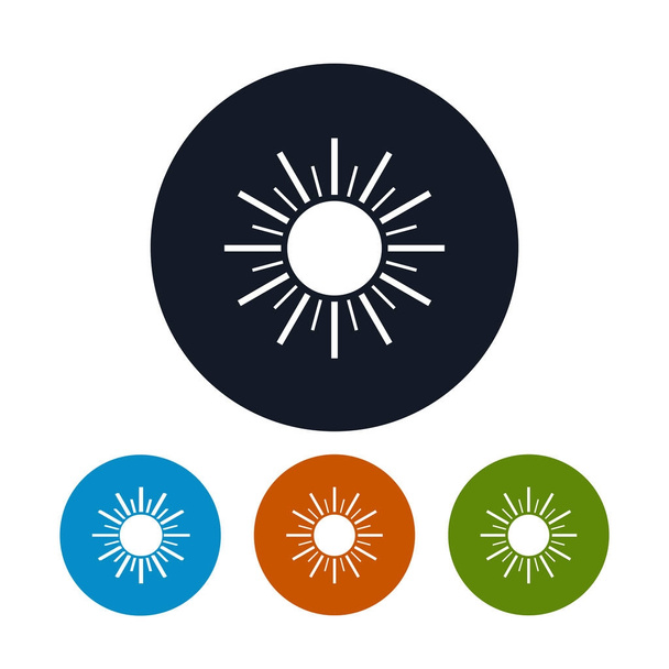 Ikona slunce s paprsky, vektorové ilustrace - Vektor, obrázek