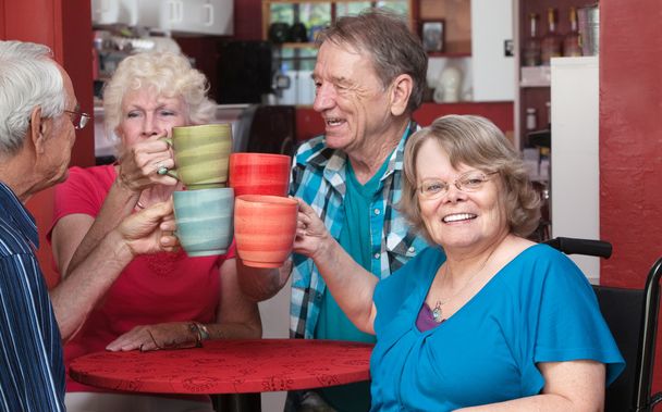 Senior Group Toasting Drinks - Фото, зображення