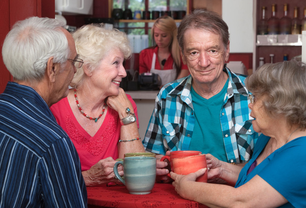 Older Adults in Conversation - Foto, Imagen