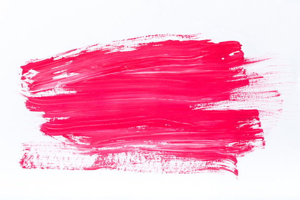 pintura abstracta con pinceladas de color rosa brillante sobre blanco
  - Foto, imagen