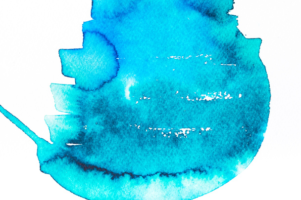 abstraktní malba s jasně modrá skvrna na bílém pozadí  - Fotografie, Obrázek