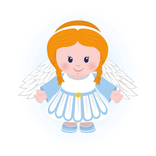 Holiday of Merry Christmas, Angel - Vector, afbeelding