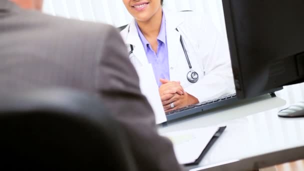 Hispanic Doctor Meeting Business Advisor - Záběry, video
