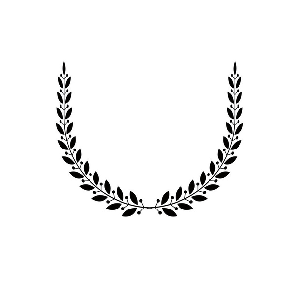 Laurel Wreath květinové heraldický prvek. Heraldický znak ozdobné logo izolované vektorové ilustrace. - Vektor, obrázek