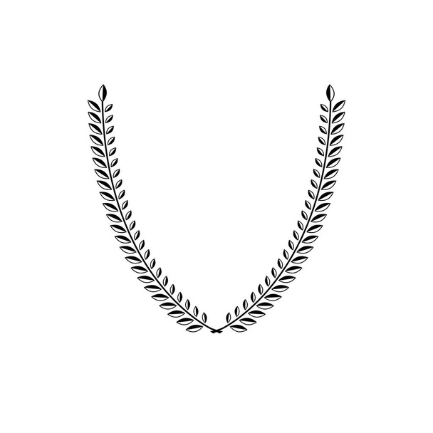 Laurel Wreath floral ancient emblem. Heraldic vector design element. Retro style label, heraldry logo. - Vector, Image