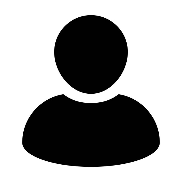 Gebruiker pictogram Vector mannelijke persoon symbool profiel Avatar teken in platte kleur Glyph Pictogram afbeelding - Vector, afbeelding