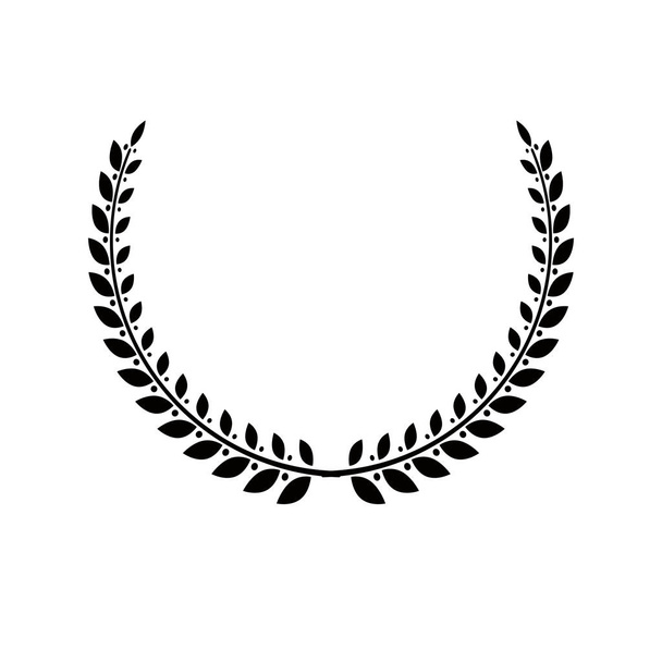Laurel Wreath floral heraldic element. Heraldic Coat of Arms decorative logo isolated vector illustration. - Vector, Image