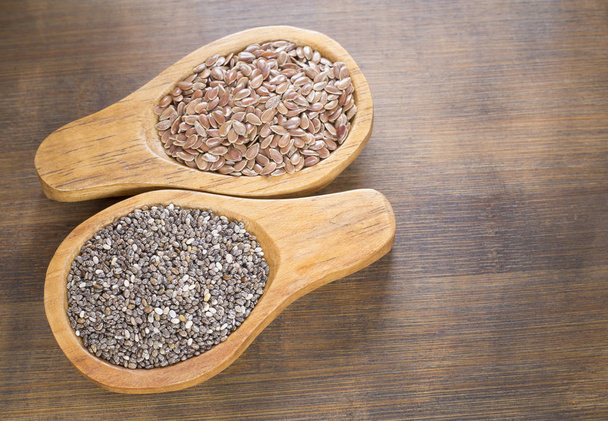 Chia seeds and linseed - Фото, изображение