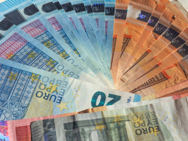 Euro notes, European Union background - Photo, Image