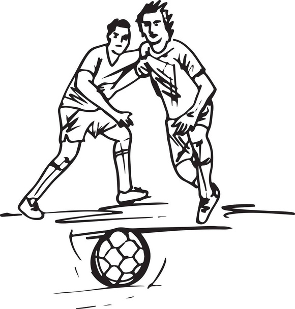Footbal player illustration - Vector, Image