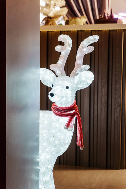 nice Christmas light deer, close up - Zdjęcie, obraz