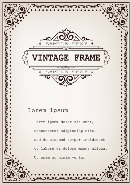 vintage frame - Vektör, Görsel