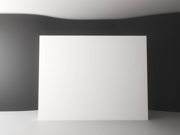 Пустой черный кривой интерьер комнаты, Галерея
 - Фото, изображение