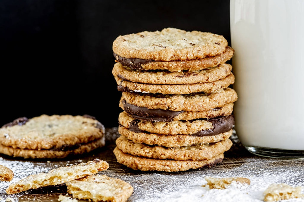 Cookies and Milk Bottle - Photo, Image