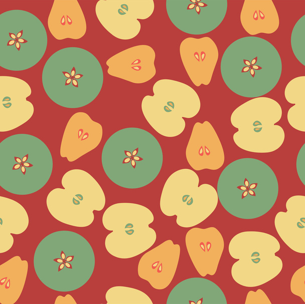 Vector background with apple and pears. - Vettoriali, immagini