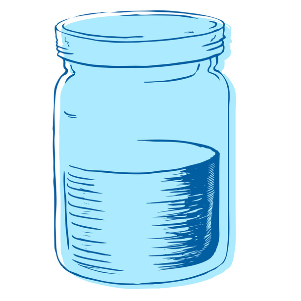 Ilustración vectorial de un frasco con agua
. - Vector, Imagen