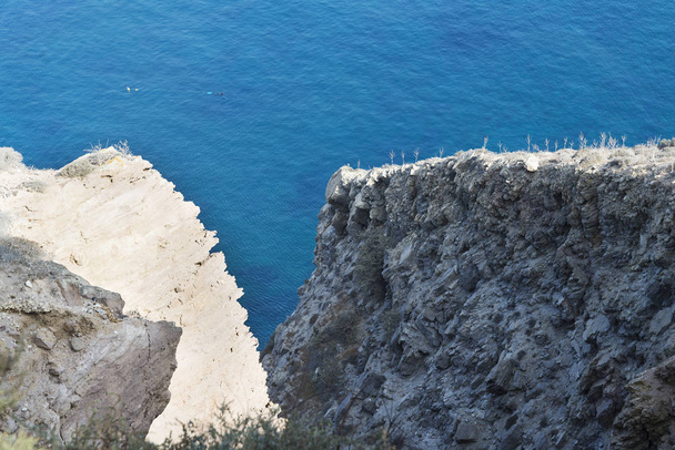 Zamiatanie krajobraz z widokiem na wyspie Santorini, Grecja - Zdjęcie, obraz